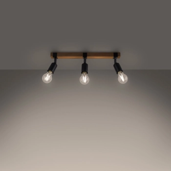 Zuca 3 lampa sufitowa 3xE27 czarna SL.1297