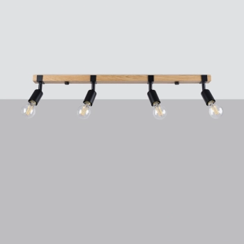 Zuca 4 lampa sufitowa 4xE27 czarna SL.1298