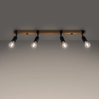 Zuca 4 lampa sufitowa 4xE27 czarna SL.1298