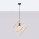 Caro lampa wisząca 1xE27 naturalne drewno, czarna SL.1757