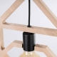 Caro lampa wisząca 1xE27 naturalne drewno, czarna SL.1757