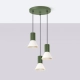 Estria 3P lampa wisząca 3xE14 beżowa, zielona oliwka SL.1873