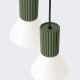Estria 3P lampa wisząca 3xE14 beżowa, zielona oliwka SL.1873