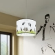 Football C 30 lampa wisząca 1xE27 Biała, czarna, zielona SL.1428