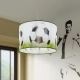 Football C 40 lampa wisząca 1xE27 Biała, czarna, zielona SL.1429