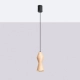Kubbe Mała R lampa wisząca 1xGU10 naturalne drewno SL.2027