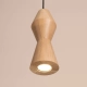 Kubbe Mała R lampa wisząca 1xGU10 naturalne drewno SL.2027