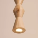 Kubbe Średnia R lampa wisząca 1xGU10 naturalne drewno SL.2028