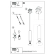 Lagos 1 lampa wisząca 1xGU10 złoty połysk SL.1200