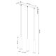 Lagos 3L lampa wisząca 3xGU10 ochra czerwona SL.1491