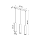Lagos 3L lampa wisząca 3xGU10 ultramaryna SL.2085