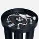 Lagos 5P lampa sufitowa 5xGU10 czarna SL.1467