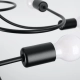 Levar 8 lampa sufitowa 8xE27 czarna SL.1457