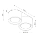 Modo 2 lampa sufitowa 2xGx53 brązowa SL.2483