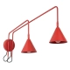 Nox 2 kinkiet 2xE14 czerwony z włącznikiem SL.2518 Sollux Lighting