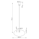 Nox 40 lampa wisząca 1xE27 taupe SL.2542