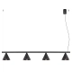 Nox 4L lampa wisząca 4xE14 czarna SL.2552 Sollux Lighting