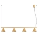 Nox 4L lampa wisząca 4xE14 złota SL.2553 Sollux Lighting