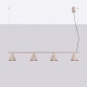 Nox 4L lampa wisząca 4xE14 taupe SL.2557