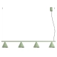 Nox 4L lampa wisząca 4xE14 szałwiowa SL.2561 Sollux Lighting