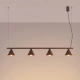 Nox 4L lampa wisząca 4xE14 brązowa SL.2564