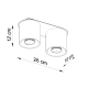 Orbis 2 lampa sufitowa 2xGU10 taupe SL.2091