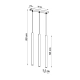 Pastelo 3L lampa wisząca 3xG9 złoty połysk SL.1196