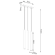 Pastelo 3L lampa wisząca 3xG9 drewno SL.1267