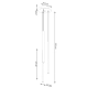 Pastelo 3P lampa wisząca 3xG9 zielona oliwka SL.1521