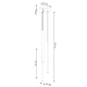 Pastelo 3P lampa wisząca 3xG9 ochra czerwona SL.1527