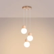Pekka 3P lampa wisząca 3xG9 biała, naturalne drewno SL.1391
