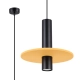 Pelta 1 lampa wisząca 1xGU10 czarna, żółta SL.1883 Sollux Lighting