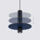 Pelta 1 lampa wisząca 1xGU10 czarna, granatowa SL.1884