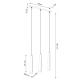 Prysm 3L lampa wisząca 3xG9 biała SL.1399