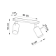 Ring 2 lampa sufitowa 2xGU10 błękitna SL.2202