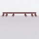 Ring 6L lampa sufitowa 6xGU10 burgund SL.2164