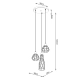 Suba 3P lampa wisząca 3xE14 czarna SL.1166