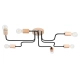 Timbo 6 lampa wisząca 6xE27 czarna SL.1670 Sollux Lighting
