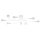 Vector 8 lampa wisząca 8xE27 biała SL.1444 Sollux Lighting