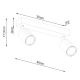 Verdo 2 lampa sufitowa 2xGU10 czarna SL.1291