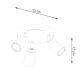 Verdo 3P lampa sufitowa 3xGU10 czarna SL.1292