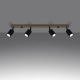 Verdo 4 lampa sufitowa 4xGU10 czarna SL.1294
