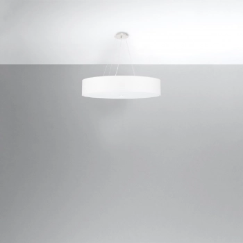 Sollux Skala 70 cm lampa wisząca 6 x E27 biała SL.0801