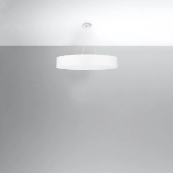Sollux Skala 80 cm lampa wisząca 6 x E27 biała SL.0803