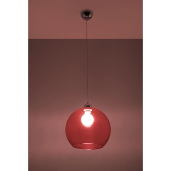 BALL lampa wisząca czerwona Sollux lighting