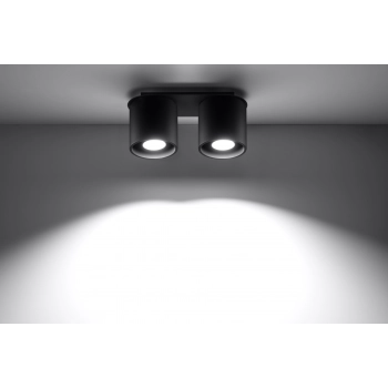 ORBIS 2 lampa nasufitowa czarna Sollux lighting
