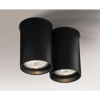 Shilo Arida 9 cm lampa sufitowa 2xGU10 czarna 1112