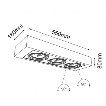 Koga lampa sufitowa ruchoma 3xLED ES111 GU10 biała