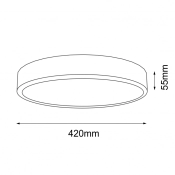 Nomi Ø420 lampa sufitowa LED 15,84W 1452lm biała