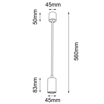 Dakata lampa wisząca 1xGU10 MR11 czarna